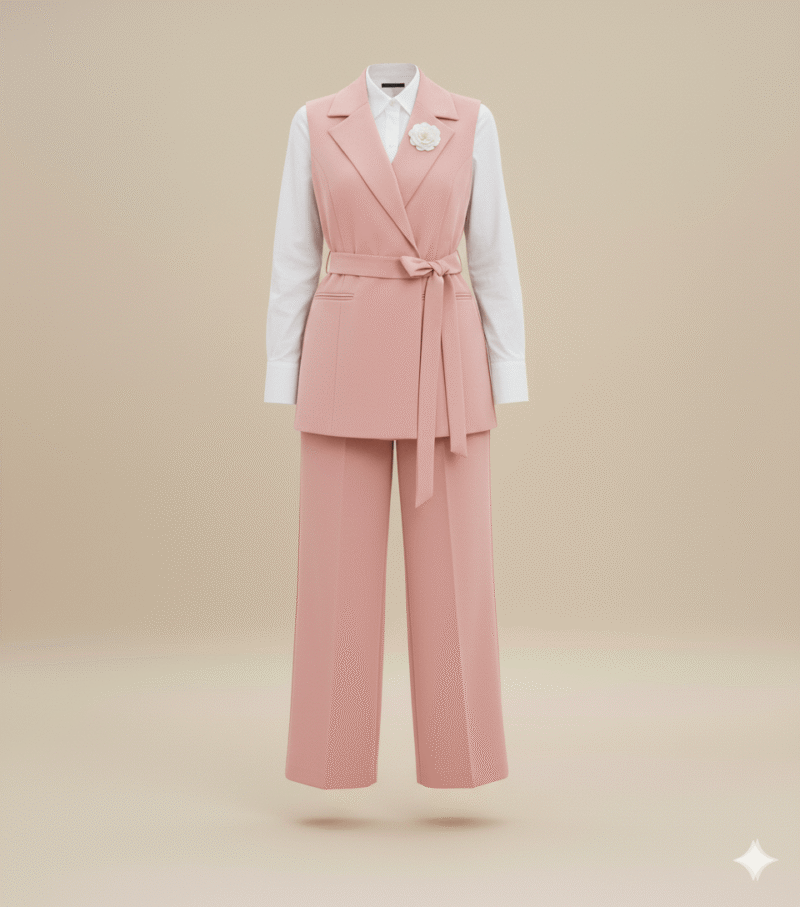 ensemble rose bebe sans manche